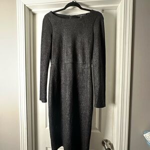 AKIRA Textured Black Long Sleeve Dress